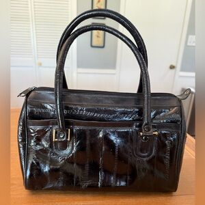 Vintage Genuine Black Eel Ladies Handbag